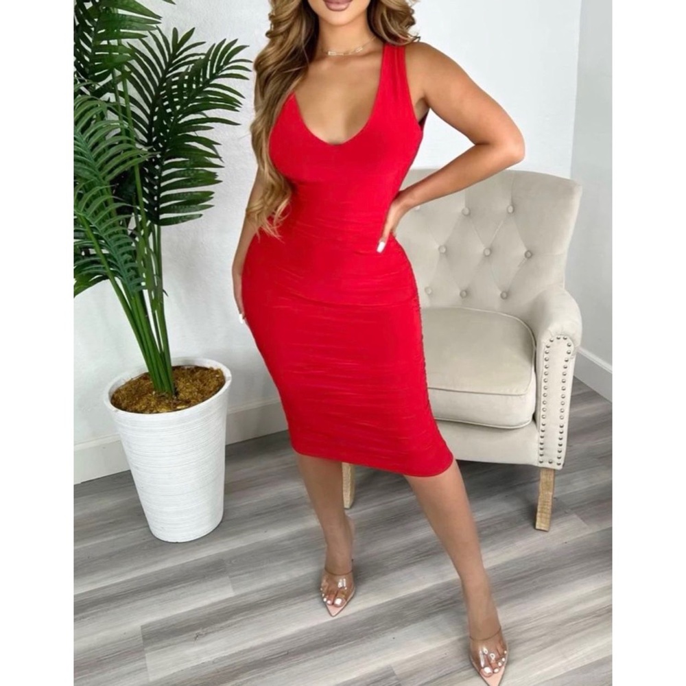 Red Backless Dress